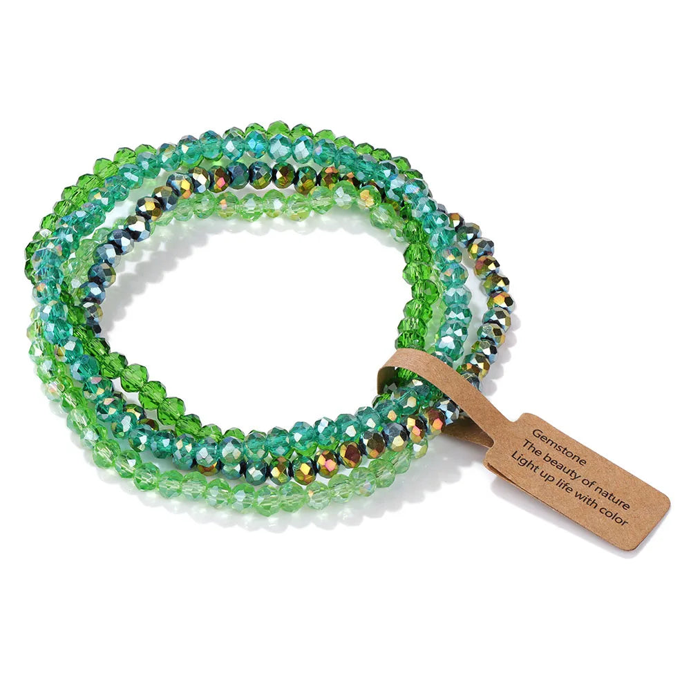 Bracelet Cristal Bohème — Set de 4 Pièces