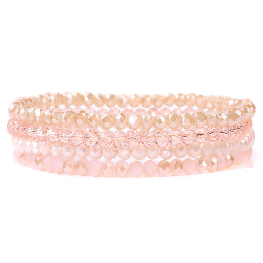 Bracelet Cristal Bohème — Set de 4 Pièces