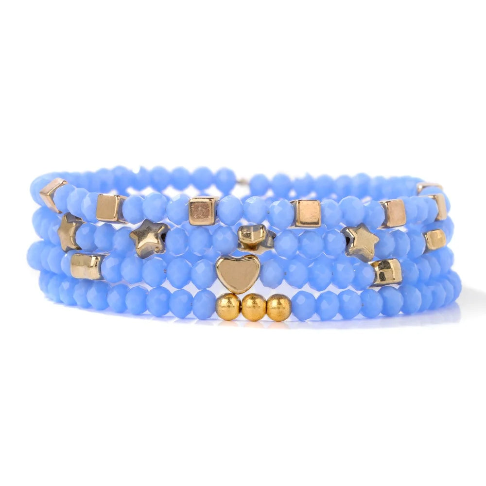 Bracelet Cristal Bohème — Set de 4 Pièces