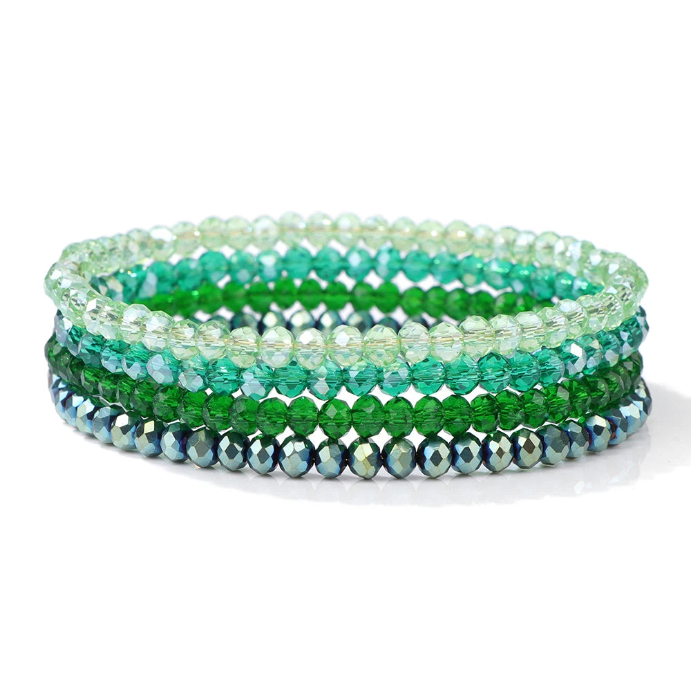 Bracelet Cristal Bohème — Set de 4 Pièces