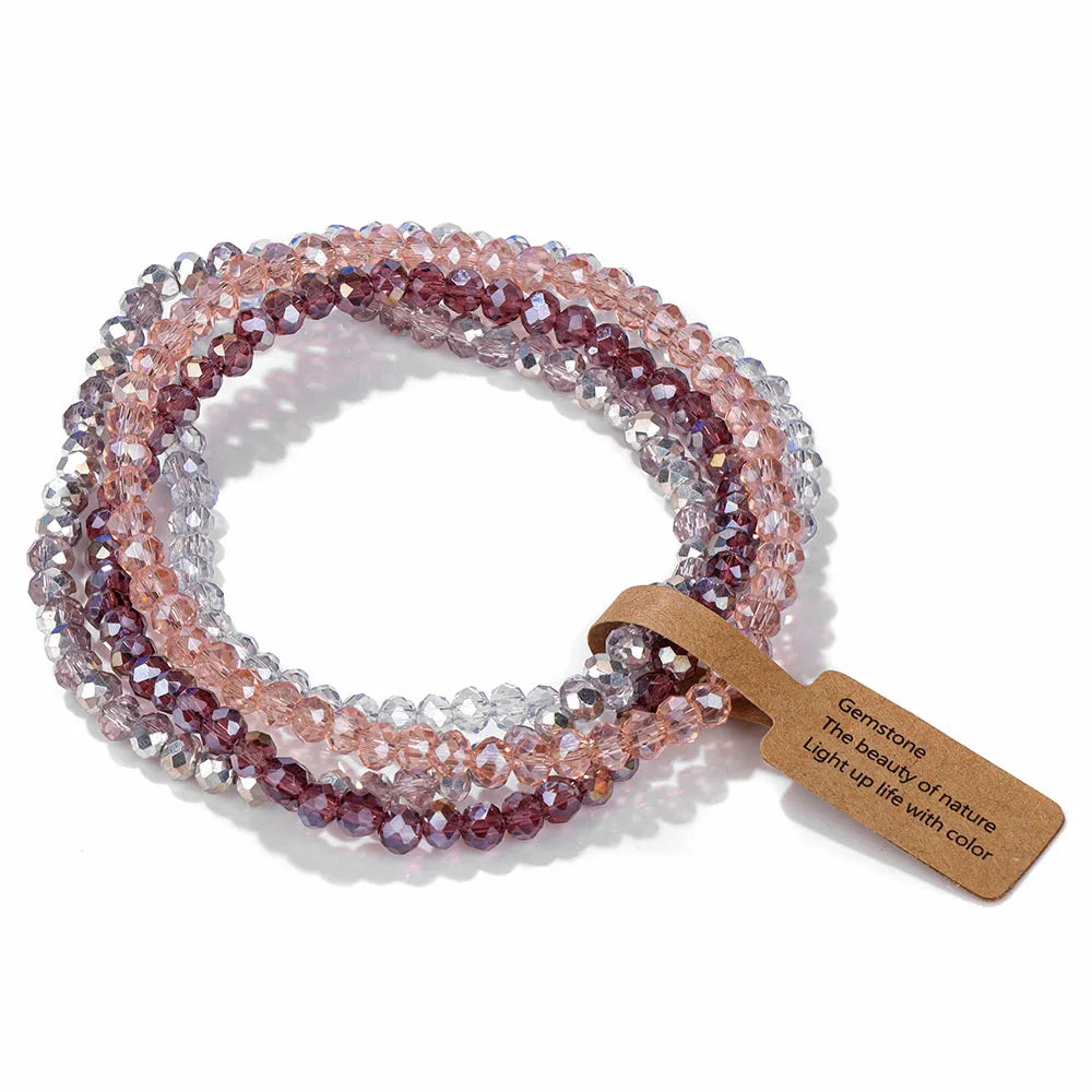 Bracelet Cristal Bohème — Set de 4 Pièces