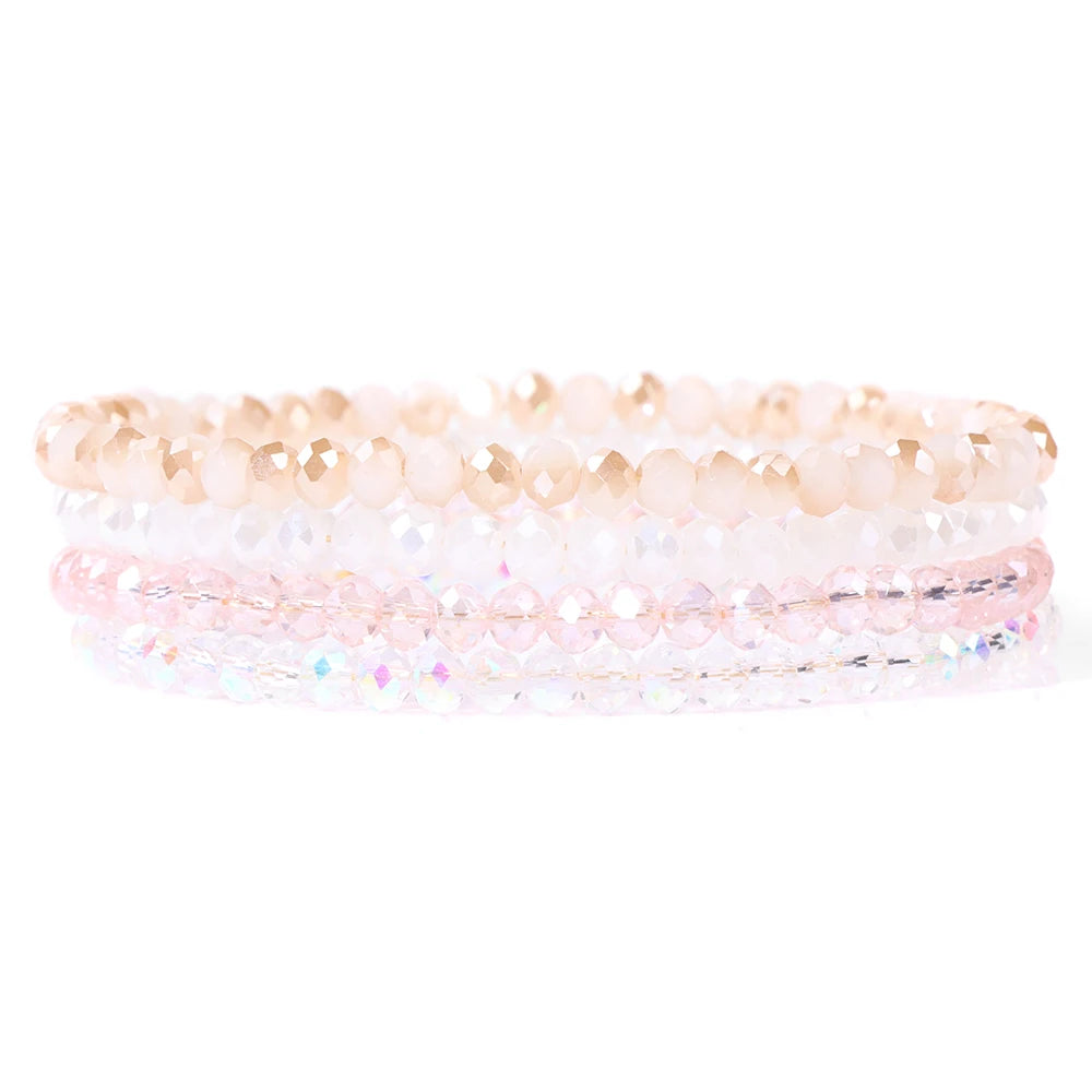 Bracelet Cristal Bohème — Set de 4 Pièces
