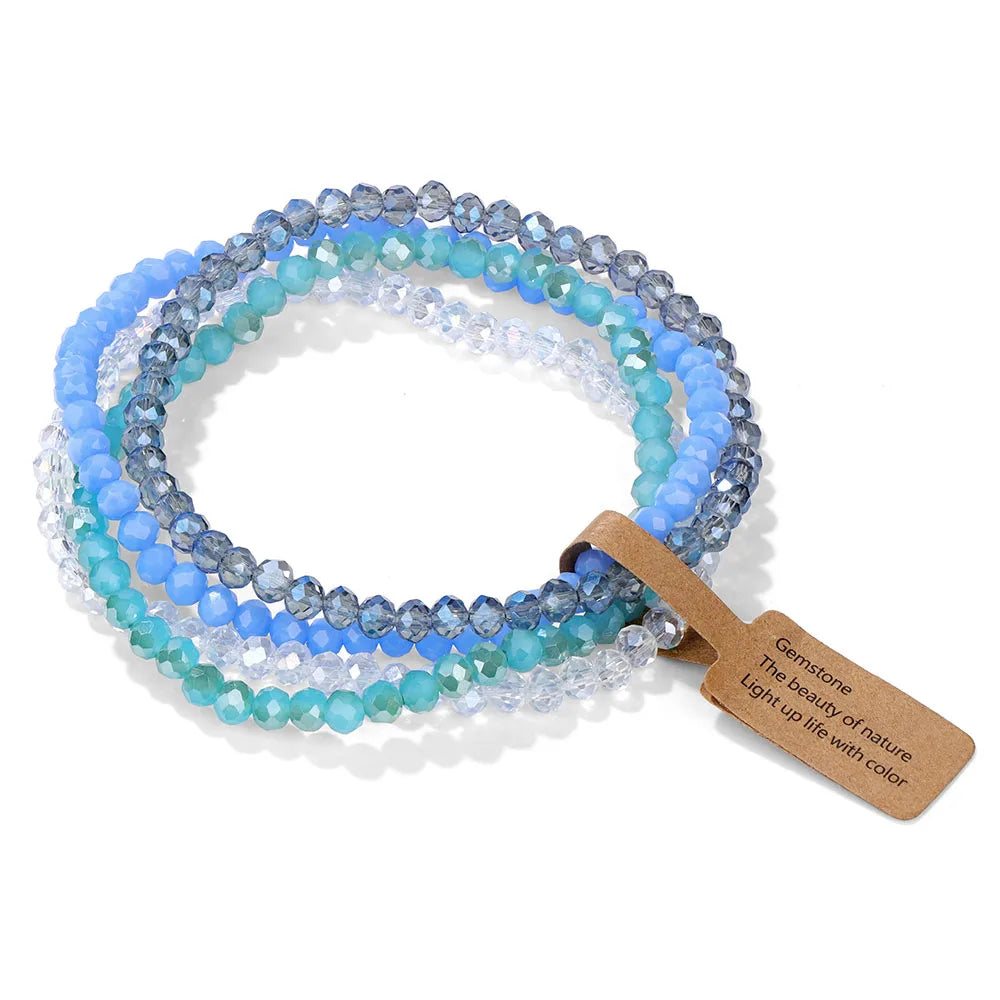 Bracelet Cristal Bohème — Set de 4 Pièces