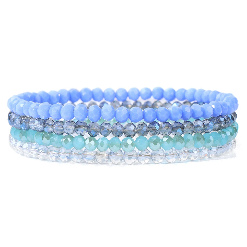 Bracelet Cristal Bohème — Set de 4 Pièces