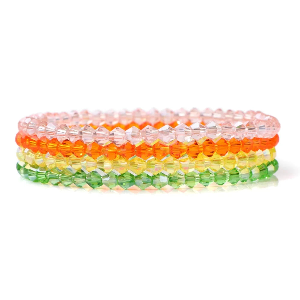 Bracelet Cristal Bohème — Set de 4 Pièces