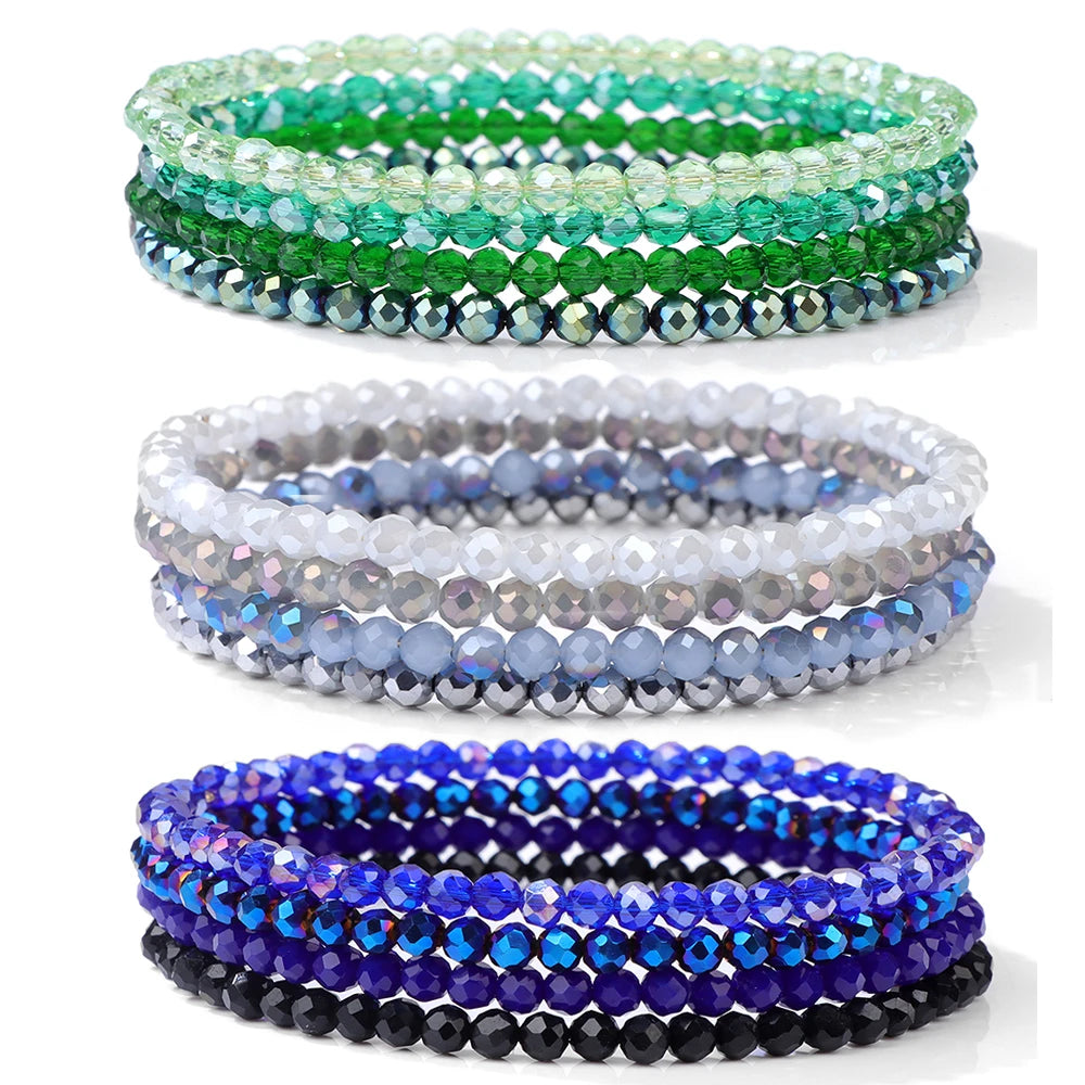 Bracelet Cristal Bohème — Set de 4 Pièces
