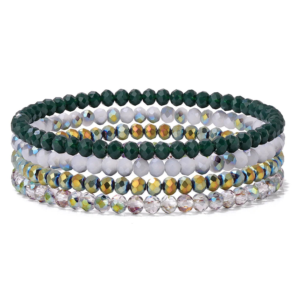 Bracelet Cristal Bohème — Set de 4 Pièces