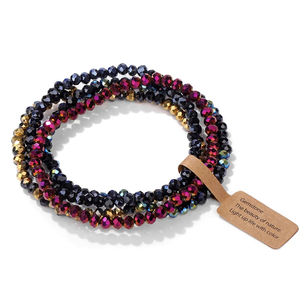 Bracelet Cristal Bohème — Set de 4 Pièces