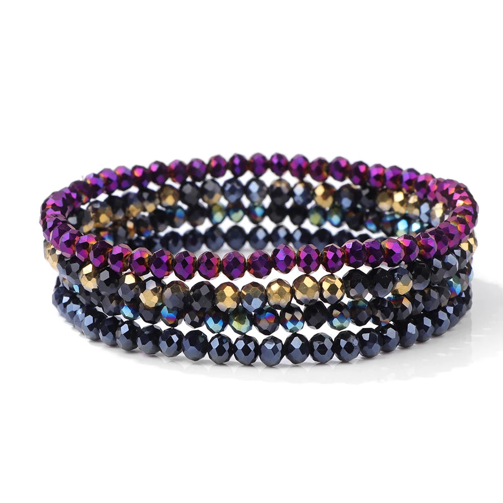 Bracelet Cristal Bohème — Set de 4 Pièces