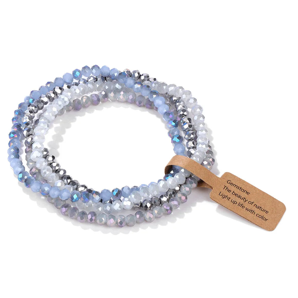 Bracelet Cristal Bohème — Set de 4 Pièces