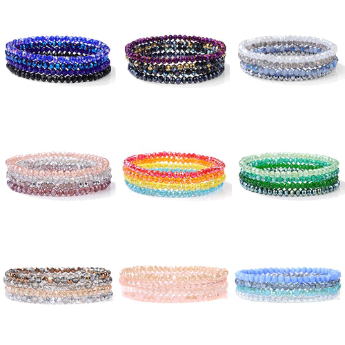 Bracelet Cristal Bohème — Set de 4 Pièces