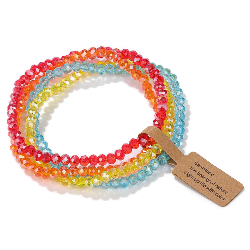 Bracelet Cristal Bohème — Set de 4 Pièces
