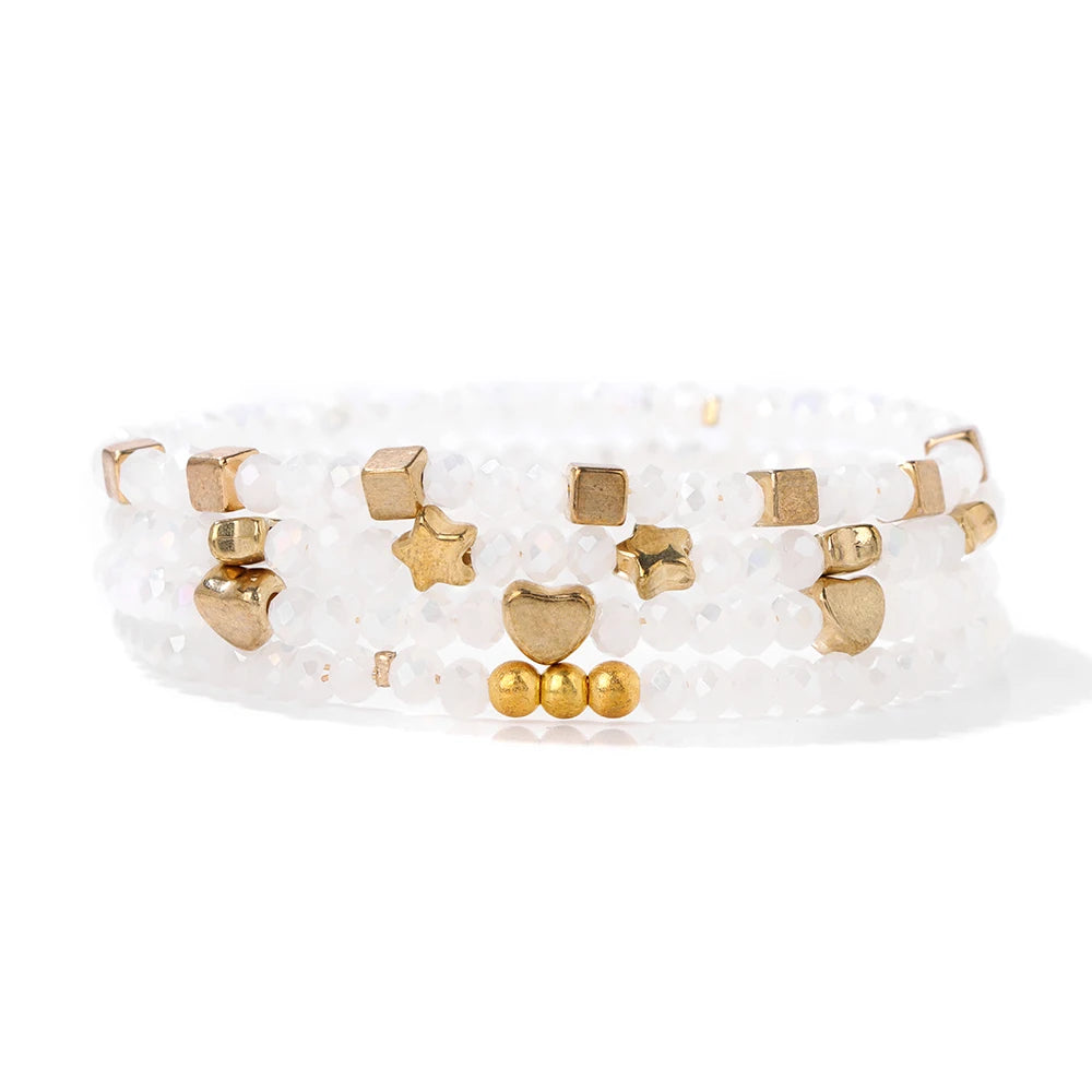 Bracelet Cristal Bohème — Set de 4 Pièces