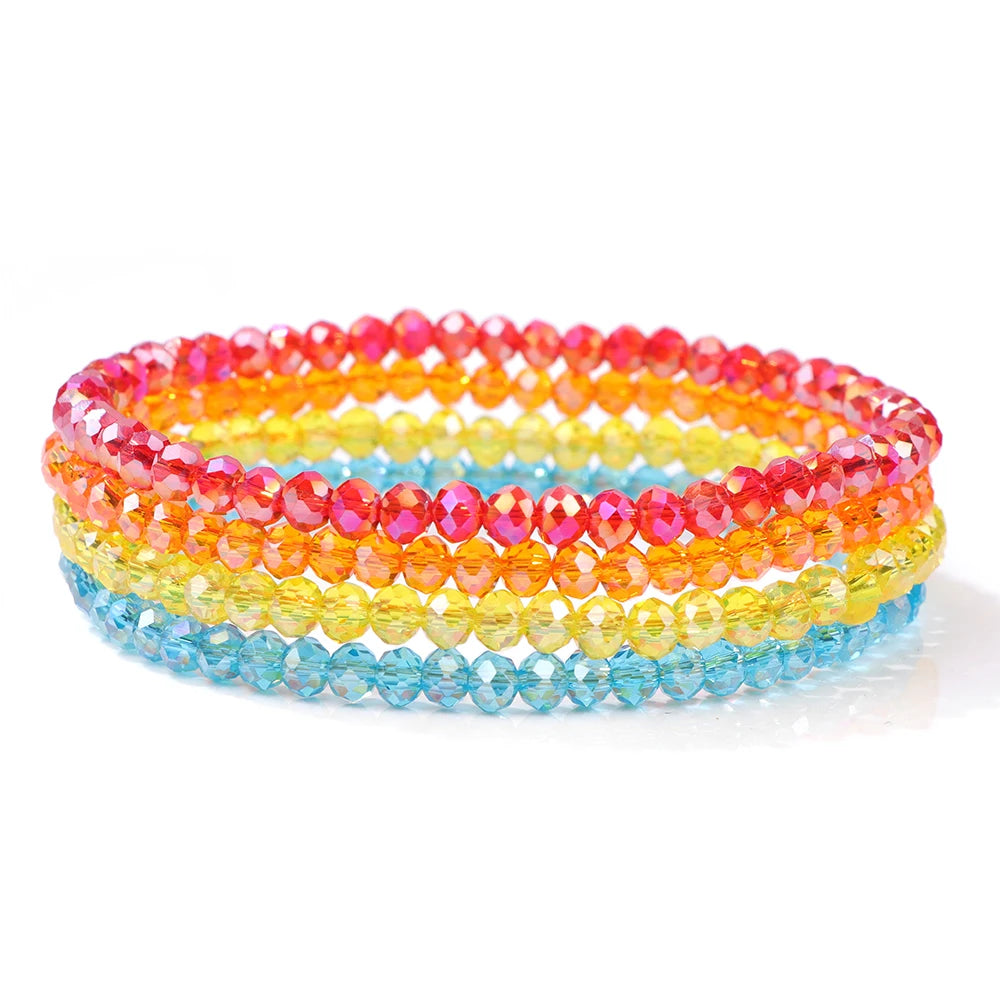 Bracelet Cristal Bohème — Set de 4 Pièces