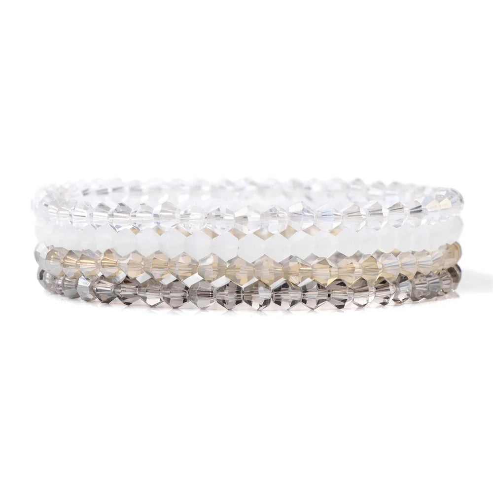 Bracelet Cristal Bohème — Set de 4 Pièces