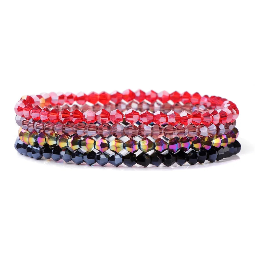 Bracelet Cristal Bohème — Set de 4 Pièces